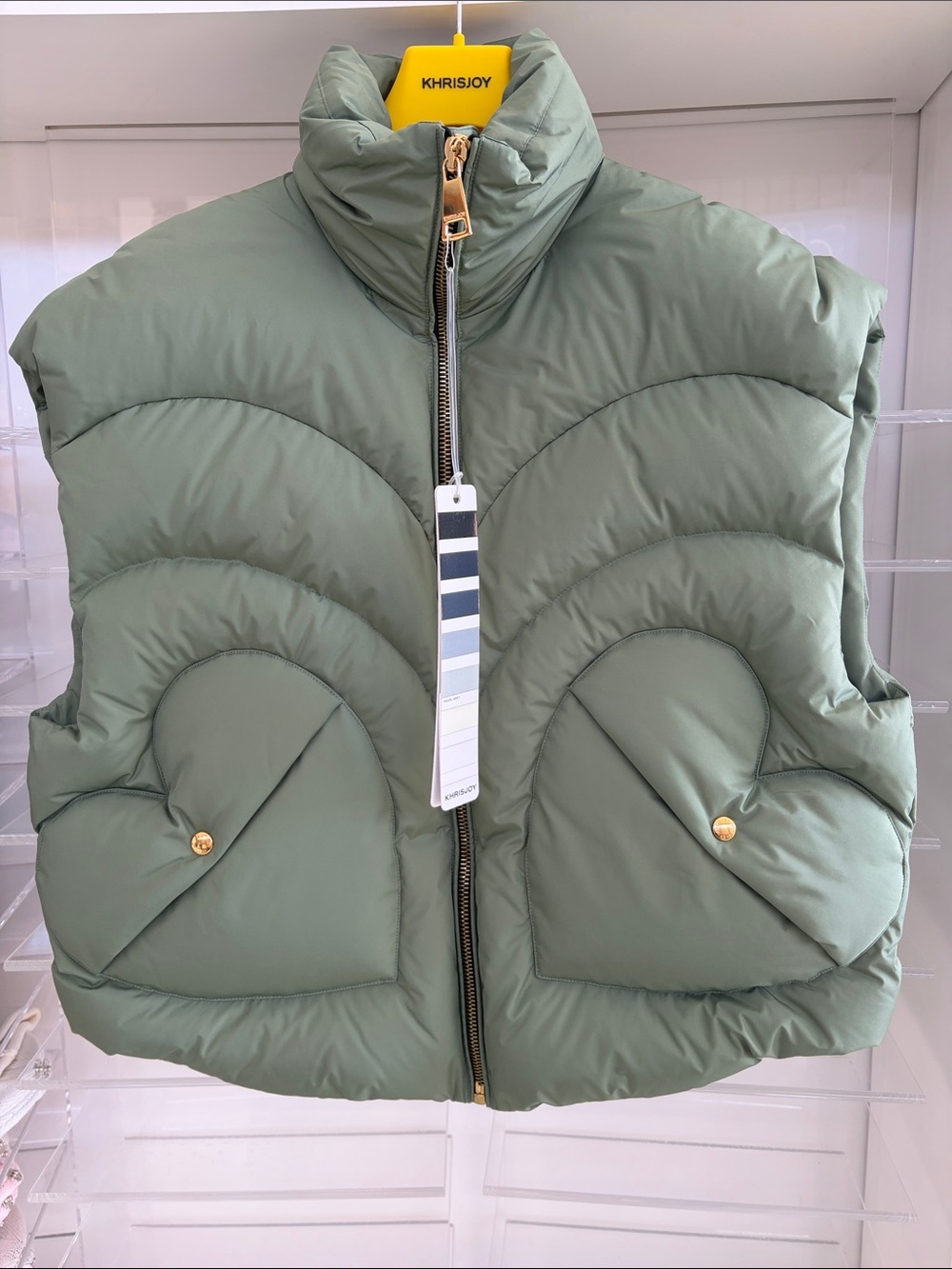 Khris Joy Puffer Vest - Sage